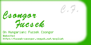 csongor fucsek business card